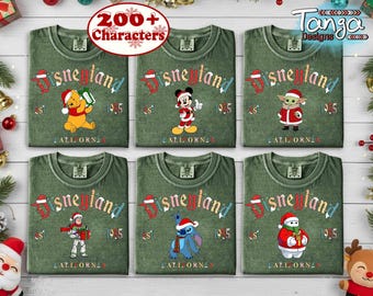 Vintage Disneyland Family Christmas Shirts, Disneyland Characters Tee, Disney Christmas Matching Shirts, Disney Florida Trip Holiday Shirt