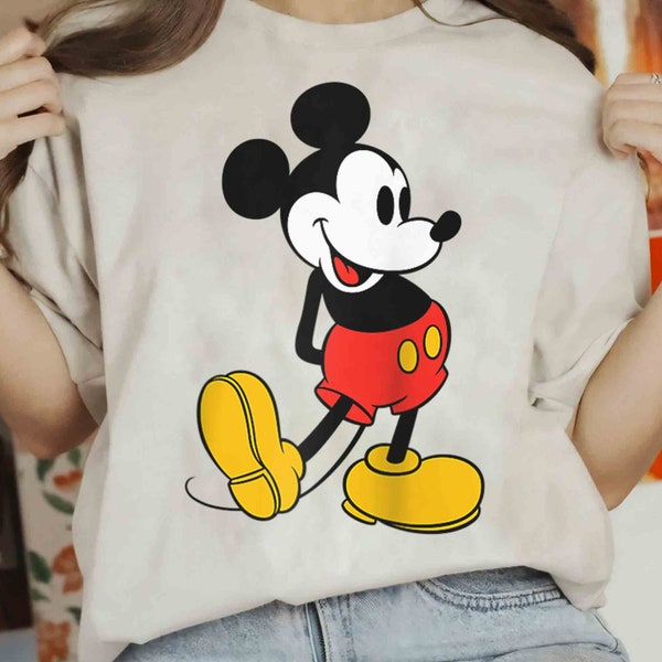 Schattig Disney Mickey Mouse Classic Pose Shirt, Mickey & Friends Tee, WDW Magic Kingdom Disneyland Family Vacation Holiday Gift