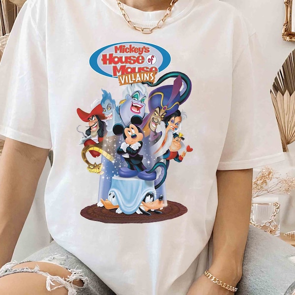 Disney Mickey Mouse Donald Goofy Mickey's House Of Villains Shirt, Mickey's Not So Scary Party, Spooky Season Family Holiday Vacation Gift