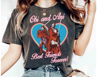 Coquette Star Wars Obi & Ani Best Friends Forever Shirt, Anakin Skywalker Tee, Galaxy&#39;s Edge Disney Trip, May the Forth Be With You Shirt