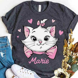 Camiseta &quot;Soy una dama&quot; de Disney Marie Cat con lazo de acuarela, Los Aristogatos, Viaje de chicas a Disneyland, Amante de los gatos, Vacaciones en Disneyland