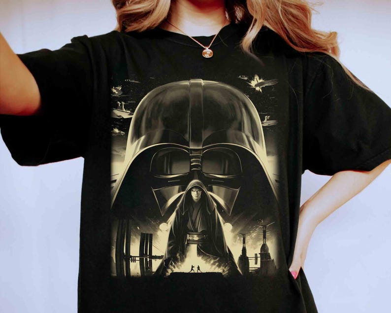 ヴィンテージ スター・ウォーズ シスの復讐 20周年記念Tシャツ、オビ＝ワン＆アナキン・スカイウォーカー ジェダイTシャツ、エピソードII スター・ウォーズファンへのギフトシャツ 画像 3