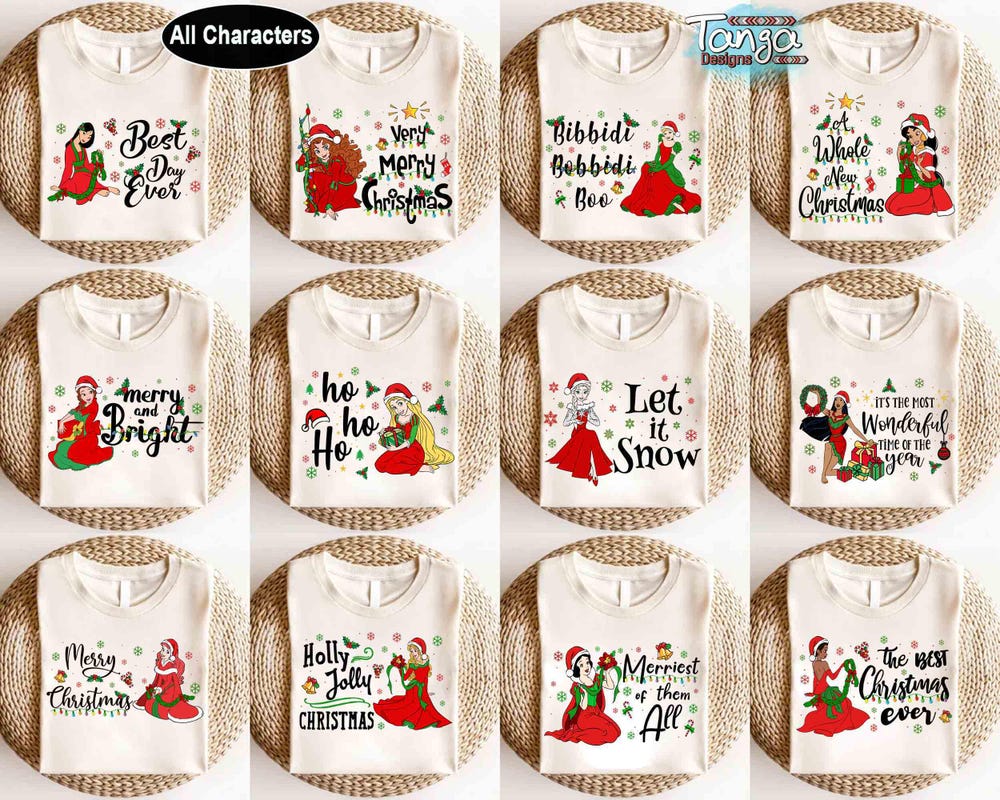 Customize Disney Princess Christmas Shirt, Mickey'S Very Merry Xmas Party 2025 Tee, Disney Christmas Girl Trip, Princess Birthday Party Gift