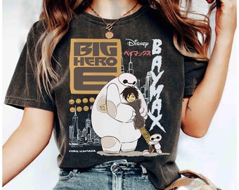 Disney Baymax And Hiro Hamada T-shirt, Big Hero 6 Characters Tee, Disney Baymax & Friends Tee, Disneyland Family 2026 Trip Matching Shirt