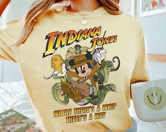 Disney Mickey Mouse Indiana Jones Adventures Retro Shirt, Mickey And Friends Tee, WDW Magic Kingdom Disneyland Family Vacation Holiday Gift