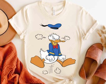 Disney Angry Donald Duck Quack Portrait T- Shirt, Funny Disney Mickey And Friends Matching Tee, Magic Kingdom Disneyland Vacation Gift