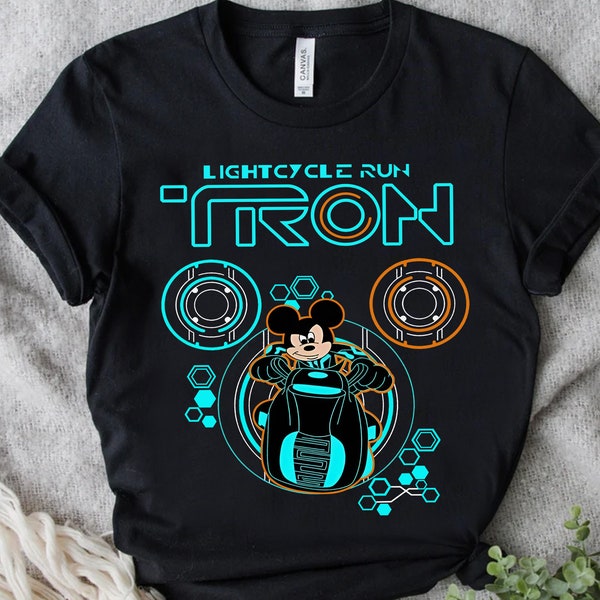 Disney Mickey Mouse Tron Lightcycle Run Ride Matching Shirt, Magic Kingdom WDW Unisex T-shirt Family Birthday Gift Adult Kid Toddler Tee