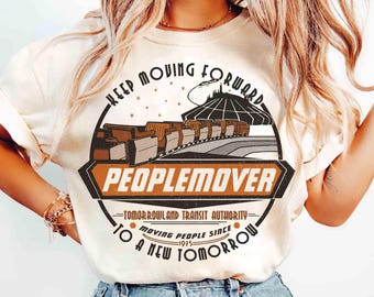 Disney Space Mountain Peoplemover Keep Moving Forward Retro T-shirt, Tomorrowland Magic Kingdom WDW Matching Tee, Disneyland Family Gift