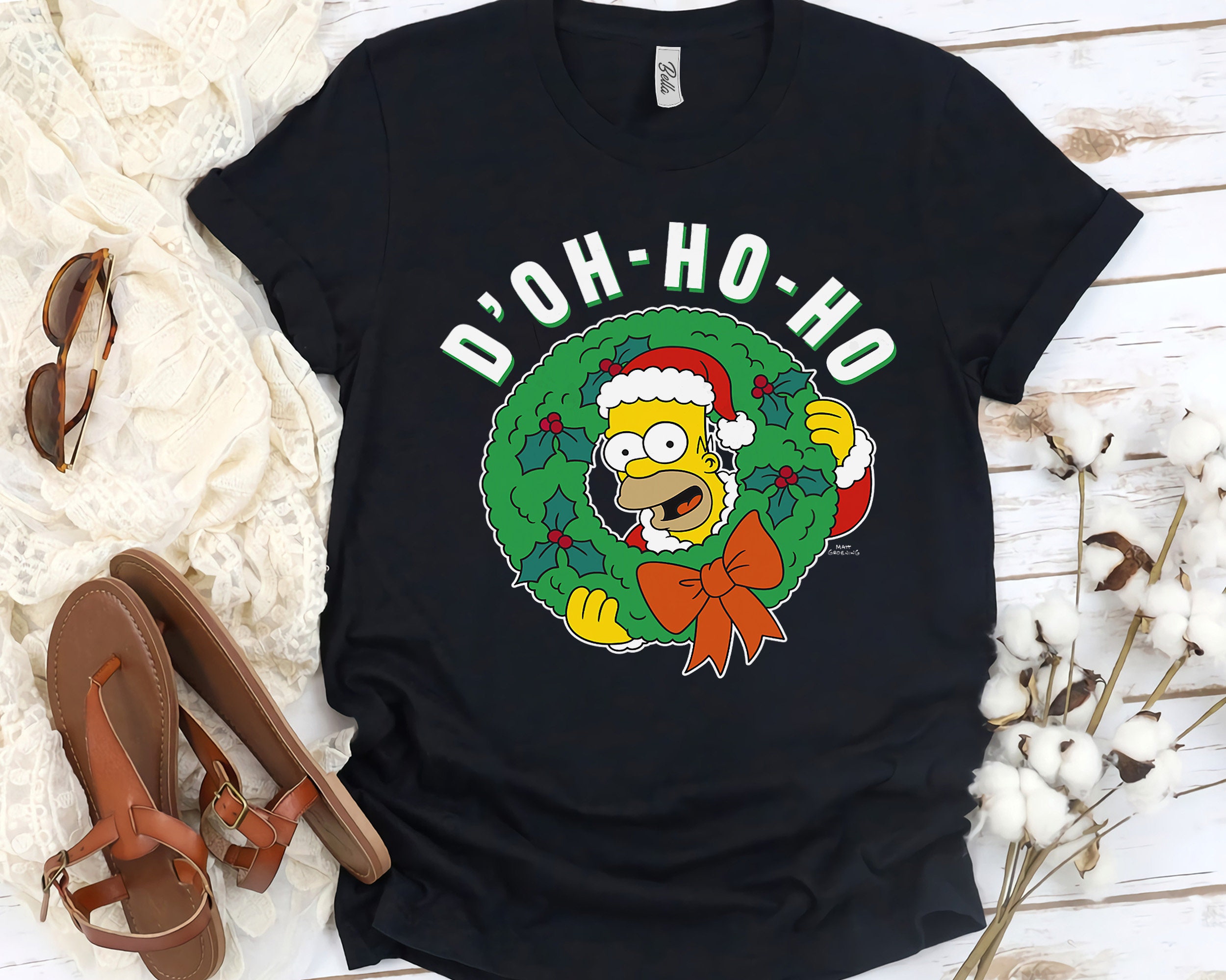 Discover The Simpsons Christmas Santa Homer D'Oh-Ho-Ho Alt Shirt
