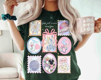 Retro Disney Girls Just Wanna Have Fun Shirt, Minnie And Daisy Besties Tee, Magic Kingdom Shirt, Disney Girls Trip Shirt, Walt Disney World