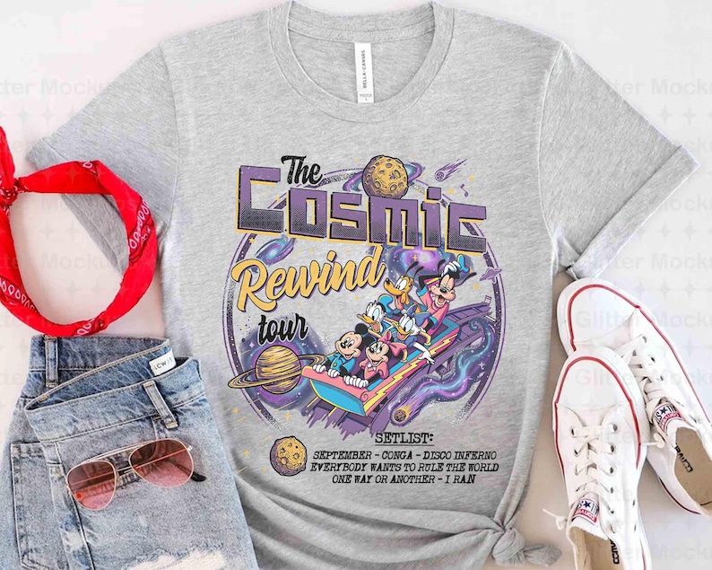 Comfort Color Mickey & Friends Guardians Of The Galaxy Cosmic Rewind Shirt, Disney Ride Team Matching Tee, Epcot Center Family 2026 Trip image 4