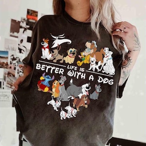 Retro Vintage Disney Dogs Shirt, Life is Better With Dogs Disney Shirt, Disney Dogs Lover Shirt, Disney Dog Mom Shirt, Disney Family Gifts