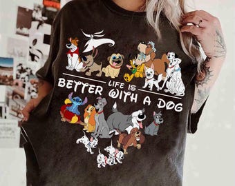 Retro Vintage Disney Dogs Shirt, Life is Better With Dogs Disney Shirt, Disney Dogs Lover Shirt, Disney Dog Mom Shirt, Disney Family Gifts