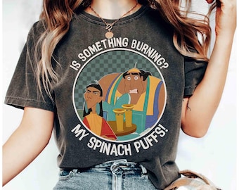 Vintage Is Something Burning My Spinach Puffs Kronk and Kuzco T-shirt, Disney The Emperor's New Groove Tee, Disneyland Family Holiday 2026