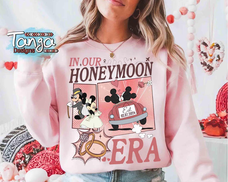 Custom In Our Honeymoon Era Shirt, Mickey Minnie Shirt