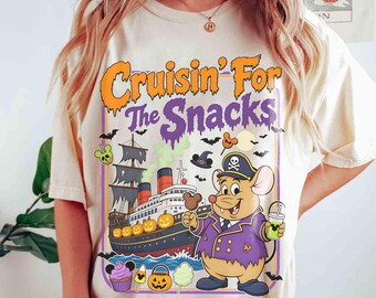 Disney Halloween Cruise Shirt, Comfort Colors Gus Gus Jaq Snacks Tee, Funny Disney Cruise Family Matching Spooky Vacation Trip 2026 Shirt