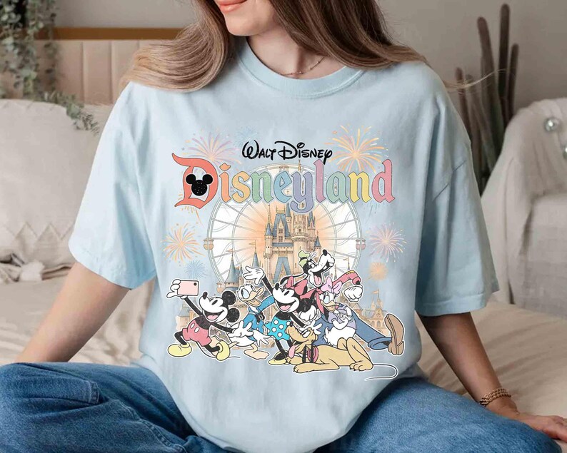 Vintage Disneyland Comfort Colors-skjorta, Disneyland Resort, Retro Vintage Disney-skjorta, Disney-familjematchskjorta, Disneyworld-skjorta bild 4