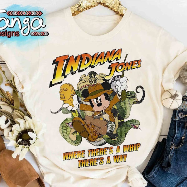 Disney Mickey Mouse Indiana Jones Adventures Retro Shirt, Mickey And Friends Tee, WDW Magic Kingdom Disneyland Family Vacation Holiday Gift
