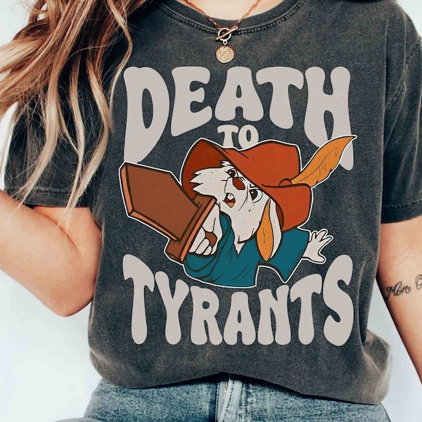 Skippy Rabbit Death To Tyrants Vintage 90s T-shirt, Disney Robin Hood Movie Tee, WDW Magic Kingdom Disneyland Family Vacation Holiday Gift
