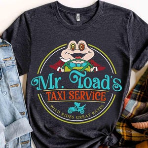Mr. Toads Taxi-Service mit günstigen Preisen Vintage T-Shirt, Disney Mr. Toads Wilde Fahrt passendes T-Shirt, BTW Magic Kingdom Urlaub Familienausflug Geschenk