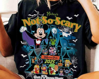Mickey’s Not So Scary Halloween Party 2026 T-shirt, Mickey & Friends Halloween Shirt, Disney Castle Halloween Tee, WDW Family Vacation Gifts