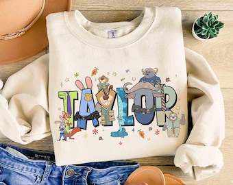 Custom Disney Zootopia 2 Characters Shirt, Judy Hopps Nick Wilde Gary De_Snake Tee, Zootropolis, Disneyland Family Trip, Zootopia 2 Birthday