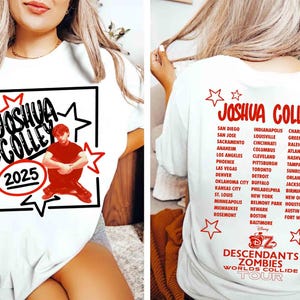 Disney Joshua Colley T-shirt, Descendants Zombies Worlds Collide Tour, The Rise Of Red Group Tee, Descendants Concert, Summer Music Festival