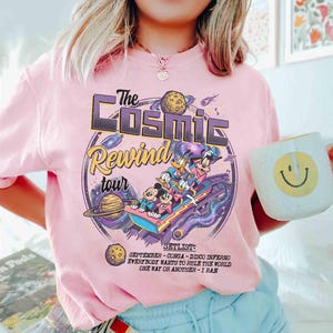 Comfort Color Mickey & Friends Guardians Of The Galaxy Cosmic Rewind Shirt, Disney Ride Team Matching Tee, Epcot Center Family 2026 Trip image 3