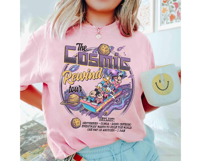 Comfort Color Mickey & Friends Guardians Of The Galaxy Cosmic Rewind Shirt, Disney Ride Team Matching Tee, Epcot Center Family 2026 Trip image 3
