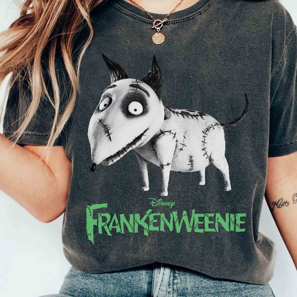 Disney Sparky Frankenstein Dog Portrait Halloween Shirt, Mickey's Not So Scary Party Tee, Disneyland Family Vacation Holiday Gift