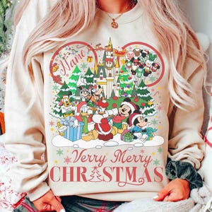 Mickey&#39;s Very Merry Christmas Party 2025 Shirt, Disney Santa Mickey And Minnie Custom Tee, Disneyland Vacation Family Matching Trip Gift