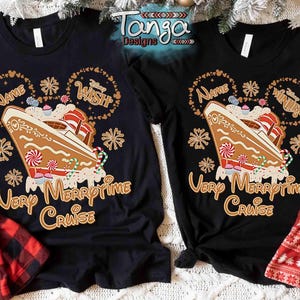 Personalized Disney Gingerbread Christmas Very Merrytime Cruises 2025 shirt, Mickey & Friends Disney Cruise Line Xmas shirt, Family Cruise