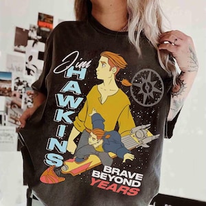 Vintage Disney Jim Hawkins Double Portrait Brave Beyond Years T-shirt, Disney Treasure Planet Tee, Disneyland Family Holiday 2025 Trip