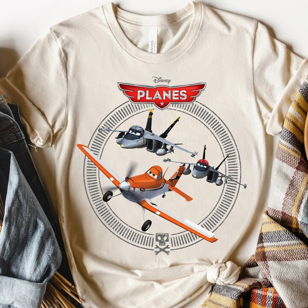 Disney Planes Dusty Crophopper With Bravo And Echo T-shirt, Magic Kingdom Unisex T-shirt Family Birthday Gift Adult Kid Toddler Tee