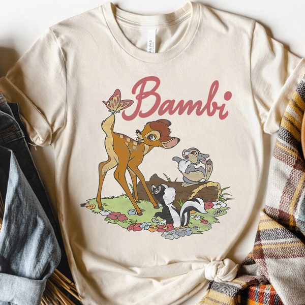 Disney Bambi Group Shot Logo Shirt, Magic Kingdom Holiday Trip Unisex T-shirt Family Birthday Gift Adult Kid Toddler Tee