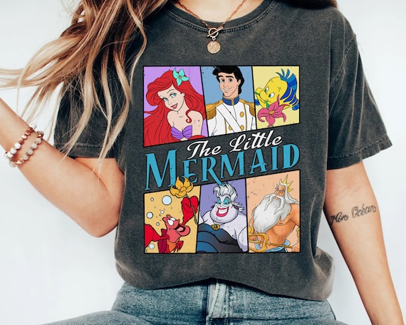 Little mermaid t shirt adults on sale