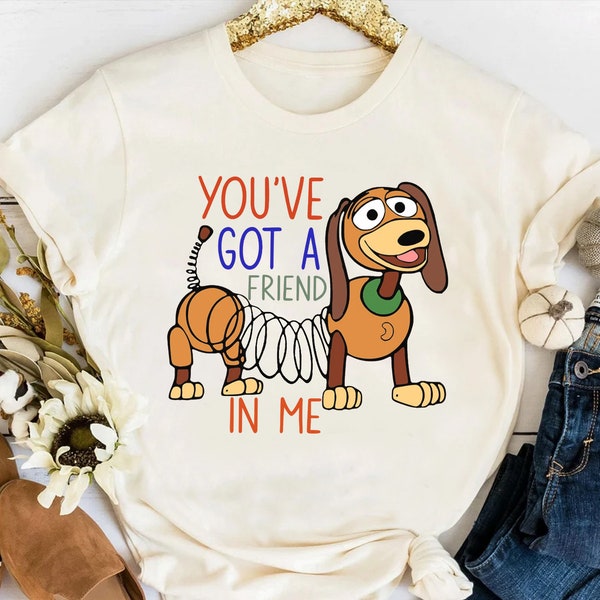 Disney Pixar Toy Story Slinky Dog You've Got A Friend In Me Shirt, Magic Kingdom Unisex T-shirt Family Birthday Gift Adult Kid Toddler Tee