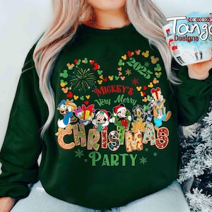 Mickey&#39;s Very Merry Christmas Party 2025 Shirt, Disney Santa Mickey And Minnie Custom Tee, Disneyland Vacation Family Matching Trip Gift