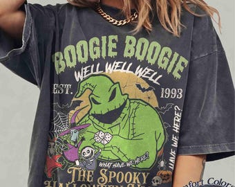 Comfort Colors Retro Oogie Boogie Shirt, The Nightmare Before Christmas Halloween 2026 Tee, Disney Halloween Shirt, Spooky Season Gifts Tee