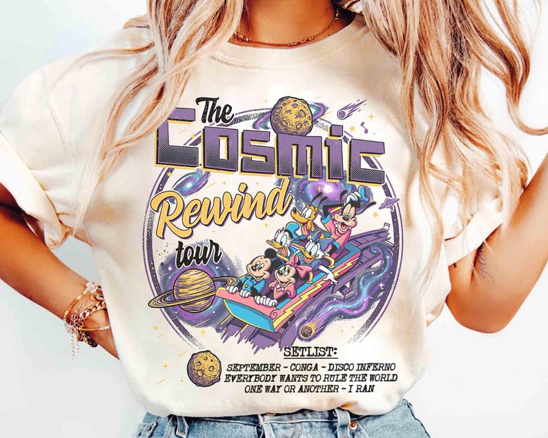 Comfort Color Mickey & Friends Guardians Of The Galaxy Cosmic Rewind Shirt, Disney Ride Team Matching Tee, Epcot Center Family 2026 Trip image 2