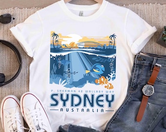 Camiseta de Disney Pixar Buscando a Nemo, P. Sherman Wallaby 42 Sídney (Australia), camiseta de Dory Marlin Crush, regalo de vacaciones en Magic Kingdom Disneyland