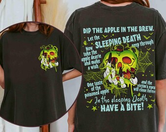 Two-Sided Disney Poison Apple Shirts, Disney Villains Evil Queen Tee, Snow White and the Seven Dwarfs Halloween Tee, Disneyland Family Trip