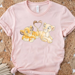 Disney the Lion King Simba and Nala Hearts Valentine’s Day T-shirt ...