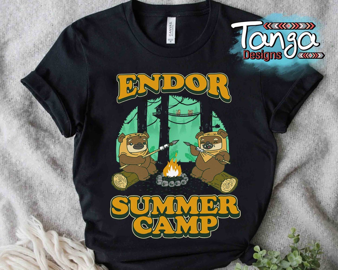 Camiseta Star Wars Ewok Endor Forest - Diseño Vintage De Campamento De Verano, Para Hombre, Tallas Estándar