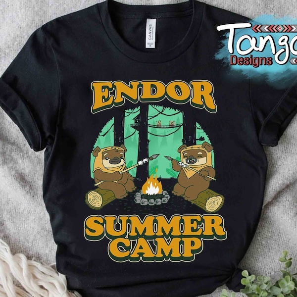 Star Wars Ewoks Endor Forest Summer Camp Retro Shirt, Galaxy's Edge Trip Unisex T-shirt Family Birthday Gift Adult Kid Toddler Tee