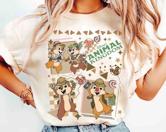 Maglietta Chip e Dale Safari, Maglietta Disney Double Trouble, Maglietta Animal Kingdom, Maglietta Disney Safari, Maglietta Chip e Dale Rescue Rangers