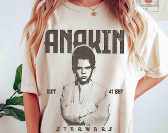 Retro Star Wars Episode 1 Junge Anakin Skywalker Shirt, Disney Hollywood Studios Reise-T-Shirt, Mai der 4. sei mit dir Shirts, Star Wars Urlaub