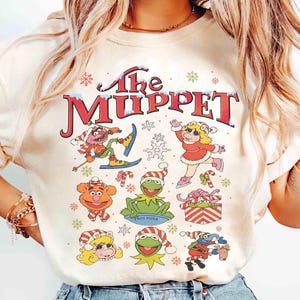 Retro Comfort Color The Muppet Christmas Carol Shirt, Kermit The Frog Gonzo Rizzo Xmas Tee, Muppet Christmas Carol Vintage, WDW Family Trip