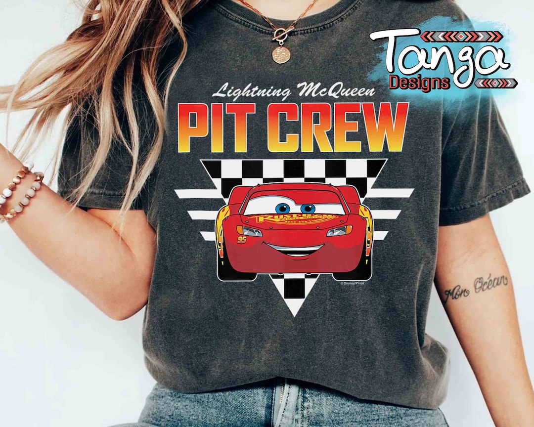 Disney Pixar Cars Lightning Mcqueen Pit Crew Retro Shirt, Magic Kingdom