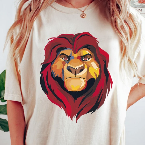 Disney Lion King Mufasa Geometrics Graphic Shirt, WDW Magic Kingdom Holiday Trip Unisex T-shirt Family Birthday Gift Adult Kid Toddler Tee